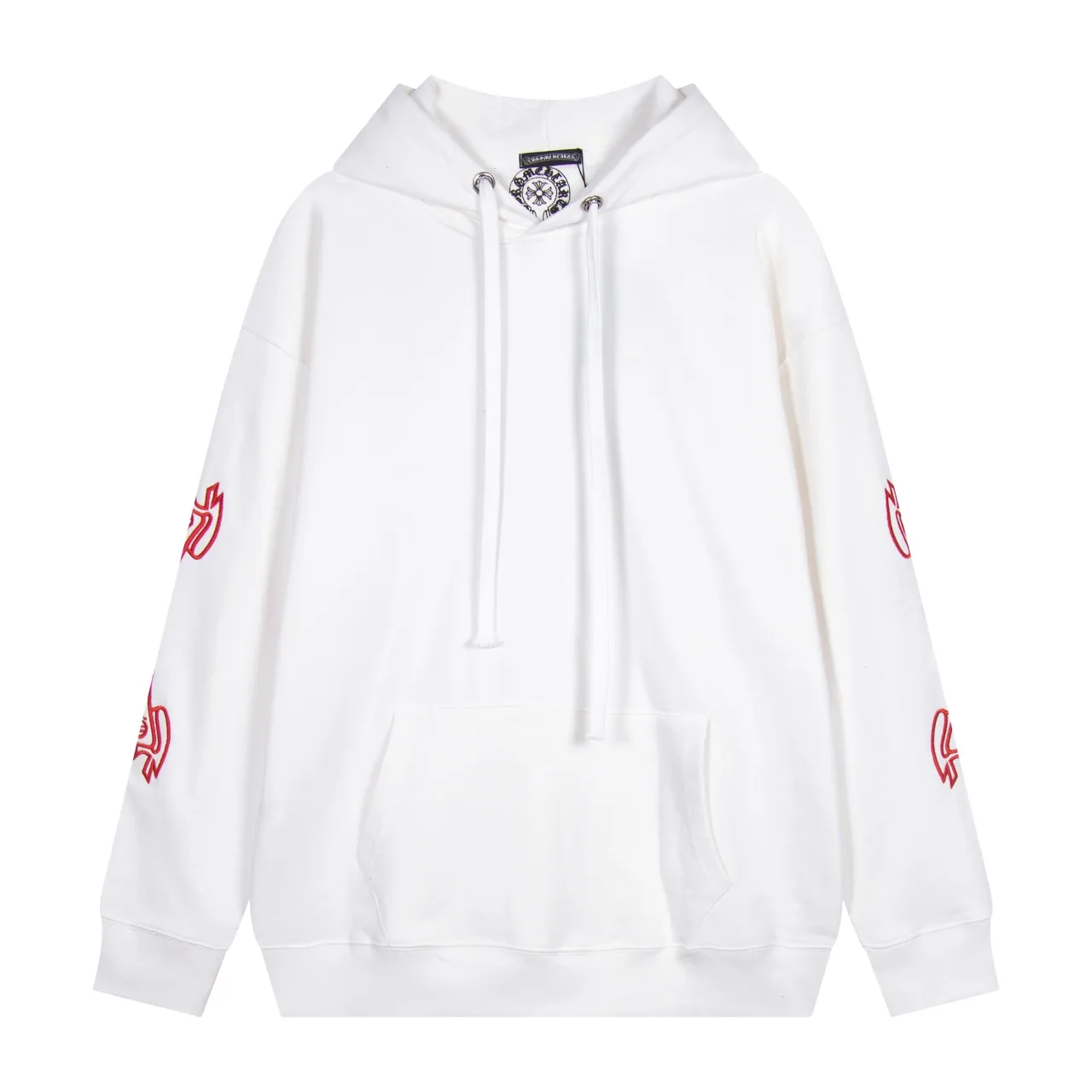 P270 Chrome Hearts Chrome Hearts Slogan Logo Hooded Sweatshirt Size: S M L XL Color: Black, White